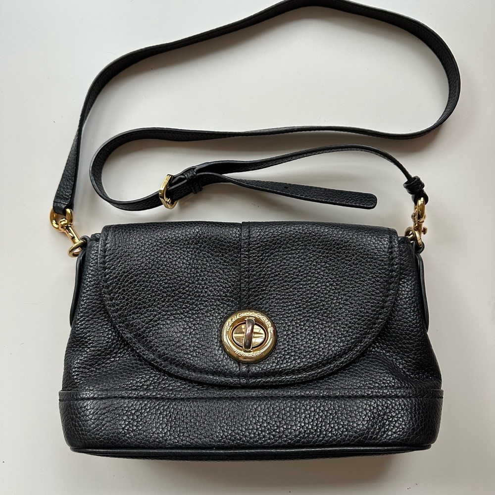 Marc Jacobs Black Leather Crossbody Handbag
